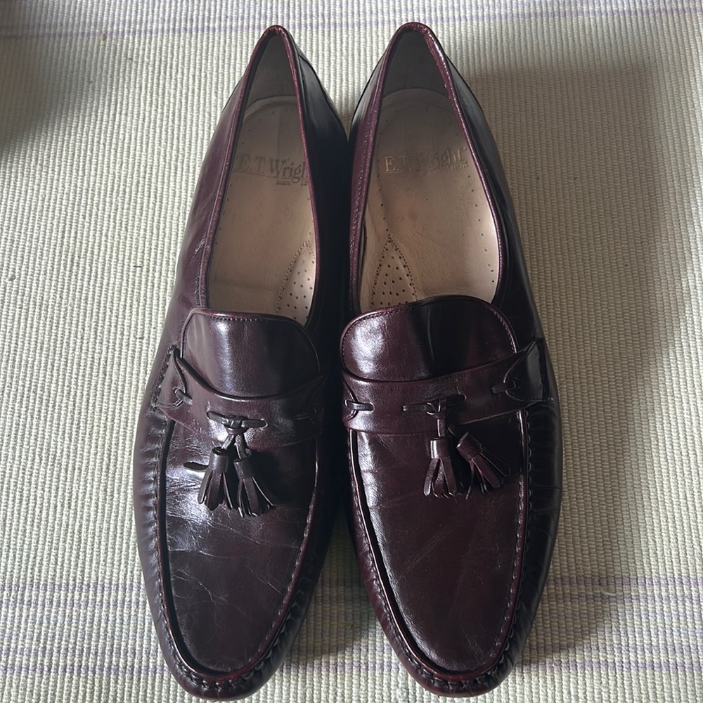 ET Wright maroon loafers size 13b
